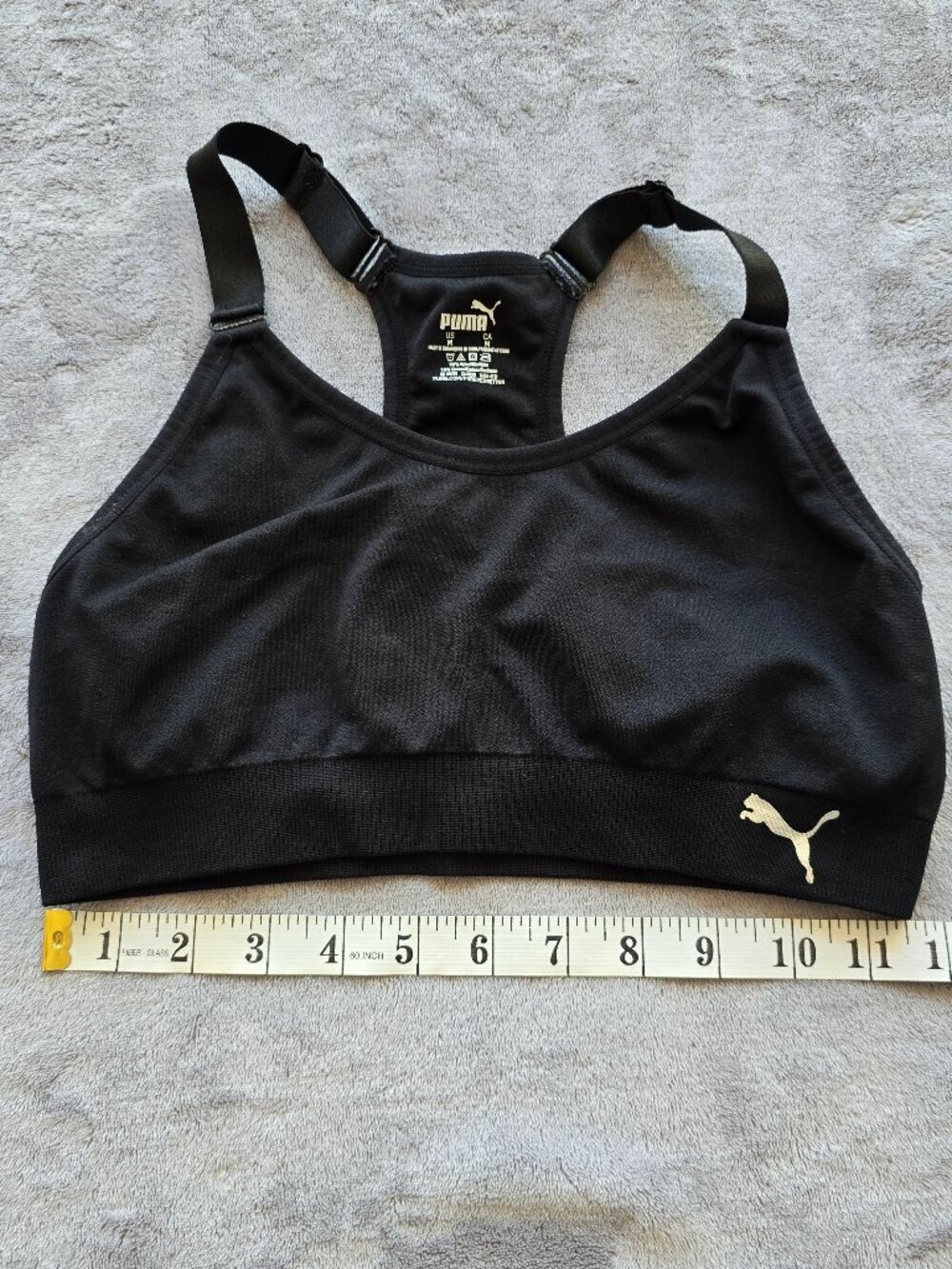 PUMA sports support bra black medium